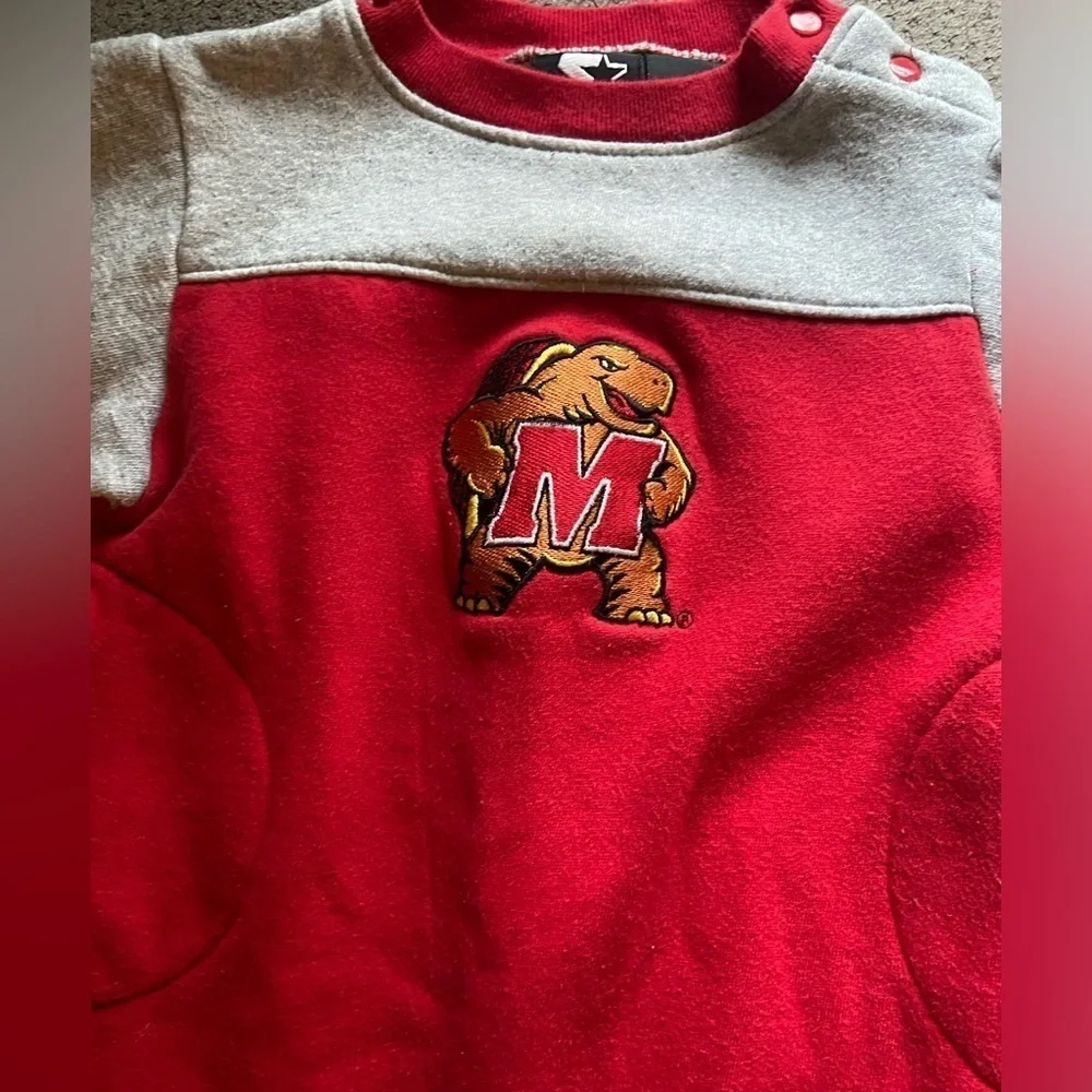 Team starter Maryland Terrapins long‎ sleeve warm one piece outfit - 24 months